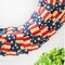 20" Americana Fabric Wreath Patriotic Red, White & Blue Décor for Front Door or Wall